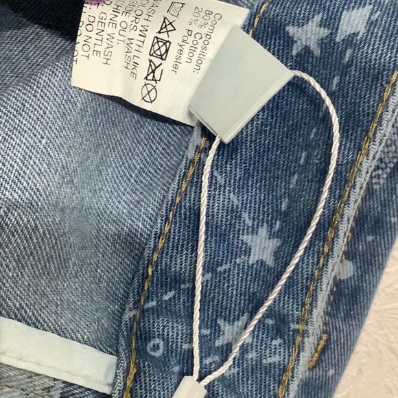 ROMWE - Sz L (see measurements) - 14” bell bottom sun moon stars Hi Rise Jeans - Picture 9 of 9